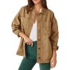 imageImily Bela Womens Denim Jackets Oversized Button Down Boyfriend Distressed Jean Coats with Pockets