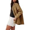 imageImily Bela Womens Denim Jackets Oversized Button Down Boyfriend Distressed Jean Coats with Pockets