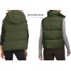 imageImily Bela Womens Quilted Puffer Vest Hooded Winter Casual Stand Collar Gilet With PocketsArmy Green