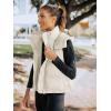 imageImily Bela Womens Quilted Puffer Vest Hooded Winter Casual Stand Collar Gilet With PocketsBeige