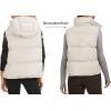 imageImily Bela Womens Quilted Puffer Vest Hooded Winter Casual Stand Collar Gilet With PocketsBeige