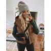 imageImily Bela Womens Quilted Puffer Vest Hooded Winter Casual Stand Collar Gilet With PocketsBrown