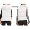 imageImily Bela Womens Quilted Puffer Vest Hooded Winter Casual Stand Collar Gilet With PocketsWhite