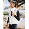 imageImily Bela Womens Quilted Puffer Vest Hooded Winter Casual Stand Collar Gilet With PocketsWhite