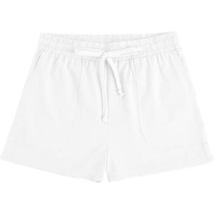 imageImily Bela Girls Shorts Kids Casual Summer Drawstring Elastic Waist Short Pants with PocketsWhite