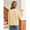 imageImily Bela Girls Bell Sleeve V Neck Knit Sweaters Kids Fashion Crop Pullover Sweater TopsBeige