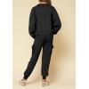 imageImily Bela Kids Girls Sweatsuit Lounge sets Crewneck Sweatshirt Casual Drawstring Sweatpants with PocketBlack