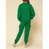 imageImily Bela Kids Girls Sweatsuit Lounge sets Crewneck Sweatshirt Casual Drawstring Sweatpants with PocketGreen