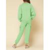 imageImily Bela Kids Girls Sweatsuit Lounge sets Crewneck Sweatshirt Casual Drawstring Sweatpants with PocketLight Green
