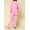 imageImily Bela Kids Girls Sweatsuit Lounge sets Crewneck Sweatshirt Casual Drawstring Sweatpants with PocketPink