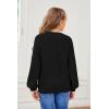 imageGirls Pullover Sweaters Kids Long Sleeve Drop Shoulder Sweaters Casual Boat Neck Knit Jumper TopsBlack