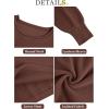 imageImily Bela Cropped Sweaters for Women Lantern Long Sleeve Crop Top Slouchy Trendy Loose Crewneck Pullover SweaterBrown