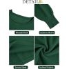 imageImily Bela Cropped Sweaters for Women Lantern Long Sleeve Crop Top Slouchy Trendy Loose Crewneck Pullover SweaterGreen