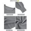 imageImily Bela Cropped Sweaters for Women Lantern Long Sleeve Crop Top Slouchy Trendy Loose Crewneck Pullover SweaterGrey
