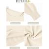 imageImily Bela Cropped Sweaters for Women Lantern Long Sleeve Crop Top Slouchy Trendy Loose Crewneck Pullover SweaterOffwhite