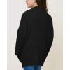 imageImily Bela Girls Cardigan Open Front Popcorn Knit Long Sleeve Sweaters Coat with PocketsBlack