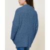 imageImily Bela Girls Cardigan Open Front Popcorn Knit Long Sleeve Sweaters Coat with PocketsBlue