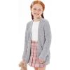 imageImily Bela Girls Cardigan Open Front Popcorn Knit Long Sleeve Sweaters Coat with PocketsGrey
