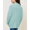 imageImily Bela Girls Cardigan Open Front Popcorn Knit Long Sleeve Sweaters Coat with PocketsLight Green
