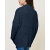imageImily Bela Girls Cardigan Open Front Popcorn Knit Long Sleeve Sweaters Coat with PocketsNavy Blue