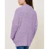 imageImily Bela Girls Cardigan Open Front Popcorn Knit Long Sleeve Sweaters Coat with PocketsPurple