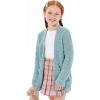 imageImily Bela Girls Cardigan Open Front Popcorn Knit Long Sleeve Sweaters Coat with PocketsWathet