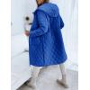 imageImily Bela Womens Long Quilted Jackets Zip Up Hooded Drawstring Waist Coats with PocketsBlue