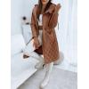 imageImily Bela Womens Long Quilted Jackets Zip Up Hooded Drawstring Waist Coats with PocketsBrown