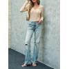 imageImily Bela Womens Long Sleeve Shirts V Neck Slim Fitted Henley Tops 2025 Ribbed Knit Casual Trendy Going Out Crop TopsApricot
