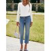 imageImily Bela Womens Long Sleeve Shirts V Neck Slim Fitted Henley Tops 2025 Ribbed Knit Casual Trendy Going Out Crop TopsWhite