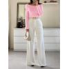 imageImily Bela Womens Off The Shoulder Sweaters Casual Long Sleeve Ribbed Knit Slim Fit Y2K Going Out Pullover TopsPink