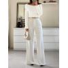 imageImily Bela Womens Off The Shoulder Sweaters Casual Long Sleeve Ribbed Knit Slim Fit Y2K Going Out Pullover TopsWhite