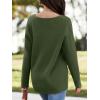imageImily Bela Womens Oversized Deep V Neck Sweaters Sexy Long Sleeve Tunic Sweater Knitted Dressy Pullover JumperArmy Green