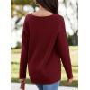 imageImily Bela Womens Oversized Deep V Neck Sweaters Sexy Long Sleeve Tunic Sweater Knitted Dressy Pullover JumperBurgundy