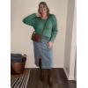 imageImily Bela Womens Plus Size Tops Casual Long Sleeve Textured Crewneck Shirts Fall Loose Tunic TopDark Green