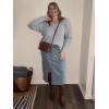 imageImily Bela Womens Plus Size Tops Casual Long Sleeve Textured Crewneck Shirts Fall Loose Tunic TopGrey