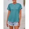 imageImily Bela Womens Short Sleeve T Shirts Summer Crew Neck Dressy Casual Tops Basic Trendy TeesBlue Green