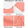 imageImily Bela Womens Short Sleeve T Shirts Summer Crew Neck Dressy Casual Tops Basic Trendy TeesCoral