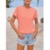 imageImily Bela Womens Short Sleeve T Shirts Summer Crew Neck Dressy Casual Tops Basic Trendy TeesCoral