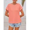 imageImily Bela Womens Short Sleeve T Shirts Summer Crew Neck Dressy Casual Tops Basic Trendy TeesCoral