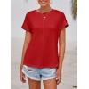 imageImily Bela Womens Short Sleeve T Shirts Summer Crew Neck Dressy Casual Tops Basic Trendy TeesRed