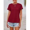 imageImily Bela Womens Short Sleeve T Shirts Summer Crew Neck Dressy Casual Tops Basic Trendy TeesWine Red