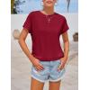 imageImily Bela Womens Short Sleeve T Shirts Summer Crew Neck Dressy Casual Tops Basic Trendy TeesWine Red