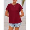 imageImily Bela Womens Short Sleeve T Shirts Summer Crew Neck Dressy Casual Tops Basic Trendy TeesWine Red