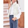 imageImily Bela Girls Puffer Vest Stand Collar Sleeveless Warm Jacket Cute Outerwear With Pockets 714 YearsBeige