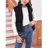 imageImily Bela Girls Puffer Vest Stand Collar Sleeveless Warm Jacket Cute Outerwear With Pockets 714 YearsBlack