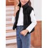 imageImily Bela Girls Puffer Vest Stand Collar Sleeveless Warm Jacket Cute Outerwear With Pockets 714 YearsBlack
