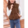 imageImily Bela Girls Puffer Vest Stand Collar Sleeveless Warm Jacket Cute Outerwear With Pockets 714 YearsCoffee