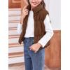 imageImily Bela Girls Puffer Vest Stand Collar Sleeveless Warm Jacket Cute Outerwear With Pockets 714 YearsCoffee