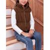 imageImily Bela Girls Puffer Vest Stand Collar Sleeveless Warm Jacket Cute Outerwear With Pockets 714 YearsCoffee